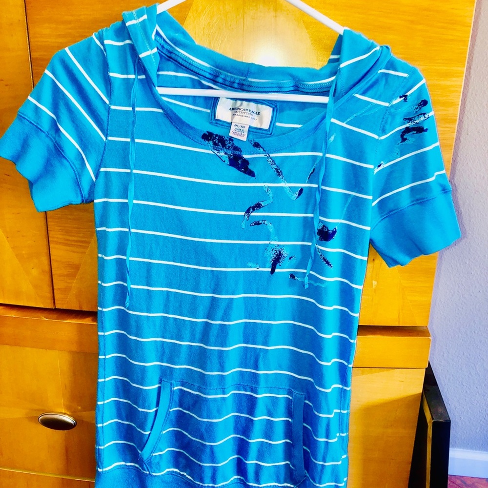 American Eagle Outfitters pullover striped hoodie